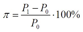 Темп инфляции - формула