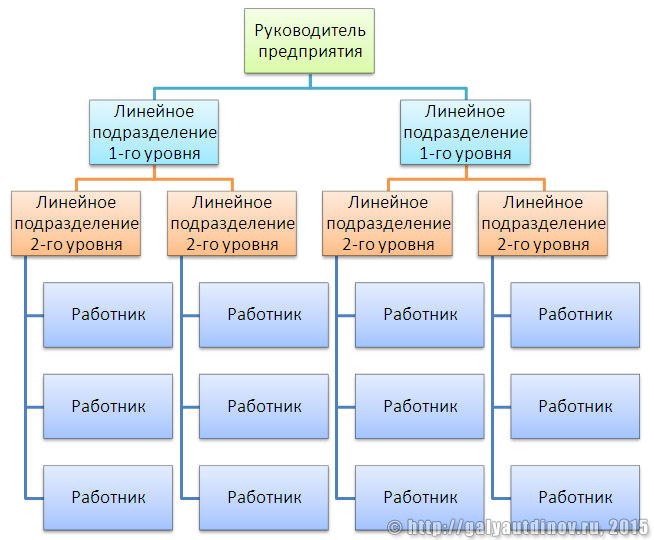 Пример линейной организационной структуры